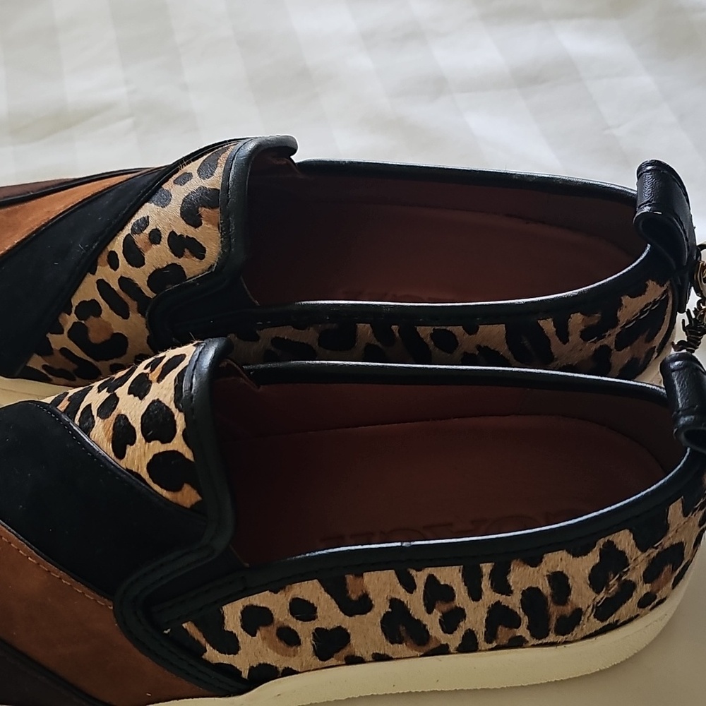 Coach Women's Leopard Patchwork Slip-On Shoes - image 5